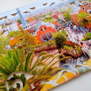 Welcome in Barcelona / Custom Hand Cut Wooden Jigsaw Puzzle For Adults / Handcrafted Jigsaw Puzzles / Mrgogo Wooden Puzzles