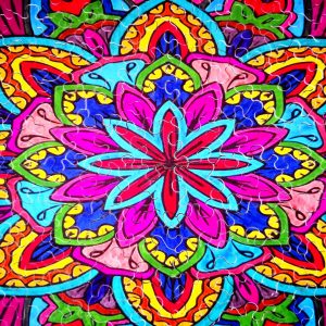 Lucky Flower , Brain Teaser Wooden Jigsaw Puzzle For Adults /Colorfull Hand Cut Jigsaw Puzzles / Mrgogo Jigsaaw Puzzles