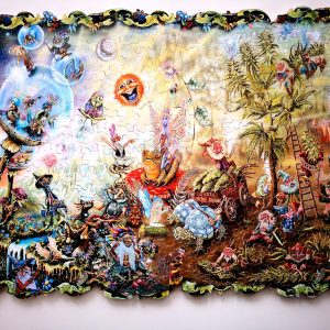 Gnome World Hand Cut Wooden Jigsaw Puzzle For Adults