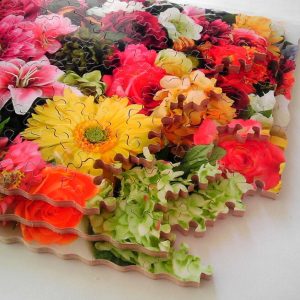 Amazing Flowers 3d Hand-Cut Wooden Jigsaw Puzzle for Adults. 3 Layers Handcrafted Wooden Puzzles / Mrgogo Puzzles