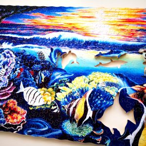 Under The Ocean / Hand-Crafted Wooden Jigsw Puzzle For Adults / Hand-Cut Wood Jigsaw Puzzle / Mrgogo Puzzle