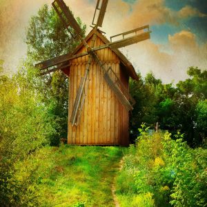 The Old Windmill / Handcrafted Jigssaw puzzle / Custom Hand-Cut Wooden Jigsaw Puzzles For Adults / Mrgogo Wooden Puzzle