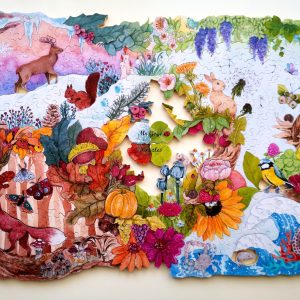Wooden Jigsaw Puzzle For Adults/ Four Seasons Hand Cut Wooden Jigsaw Puzzle/ Mrgogo Custom Wooden Jigsaw Puzzle