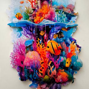 Deep In The Sea - 3D Hand - Cut Birch Wooden Jigsaw Puzzle For Adults & Puzzle Entusiast