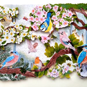 The Forest Of Birds - 3D Hand Cut Wooden Jigsaw Puzzle For Adults and Nature Lovers